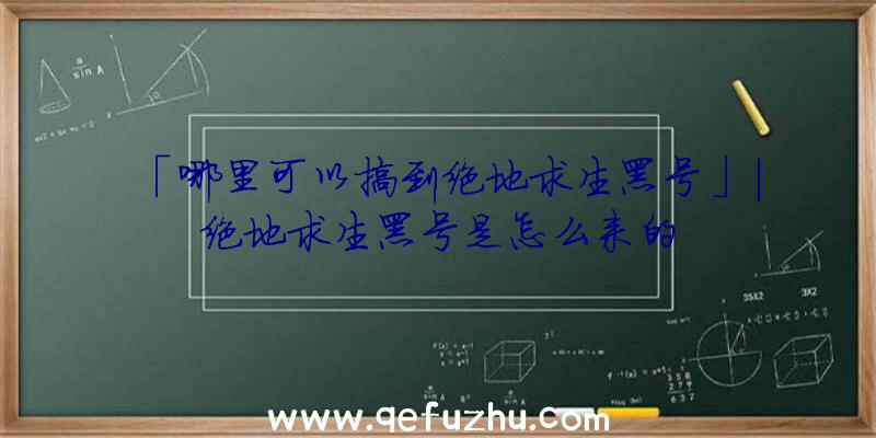 「哪里可以搞到绝地求生黑号」|绝地求生黑号是怎么来的